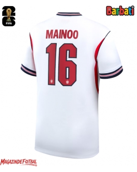 Anglia Kobbie Mainoo #16 Tricou Fotbal Replică Mondial 2026 Barbati Acasa Anglia Kobbie Mainoo #16 Tricou Fotbal Replică Mondial 2026 Barbati Acasa